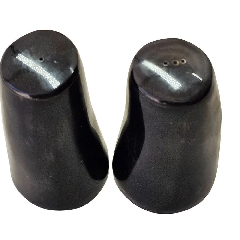 West Elm Buffalo Horn Salt & Pepper Shakers Handmade Natural Horn NIB